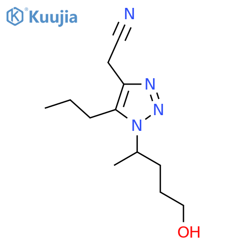 2-1-(5-hydroxypentan-2-yl)-5-propyl-1H-1,2,3-triazol-4-ylacetonitrile structure