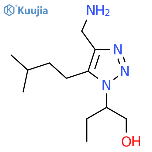 2-4-(aminomethyl)-5-(3-methylbutyl)-1H-1,2,3-triazol-1-ylbutan-1-ol structure