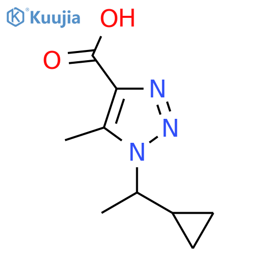 1-(1-cyclopropylethyl)-5-methyl-1H-1,2,3-triazole-4-carboxylic acid structure