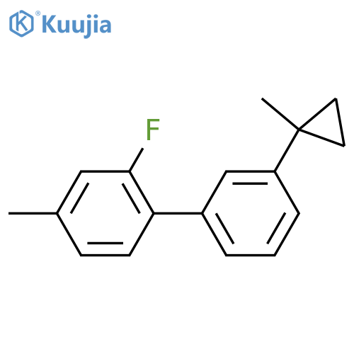 2-fluoro-4-methyl-1-3-(1-methylcyclopropyl)phenylbenzene structure