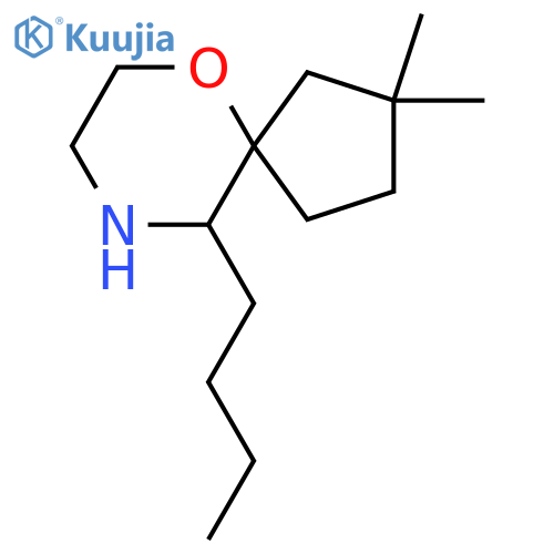 10-butyl-2,2-dimethyl-6-oxa-9-azaspiro4.5decane structure