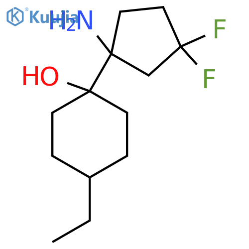 1-(1-amino-3,3-difluorocyclopentyl)-4-ethylcyclohexan-1-ol structure