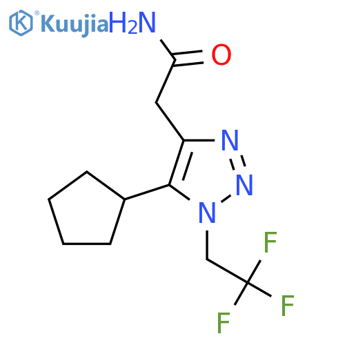 2-5-cyclopentyl-1-(2,2,2-trifluoroethyl)-1H-1,2,3-triazol-4-ylacetamide structure