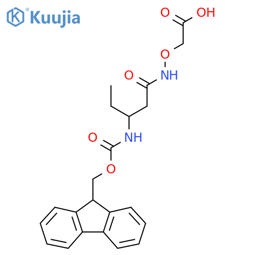 2-{3-({(9H-fluoren-9-yl)methoxycarbonyl}amino)pentanamidooxy}acetic acid structure