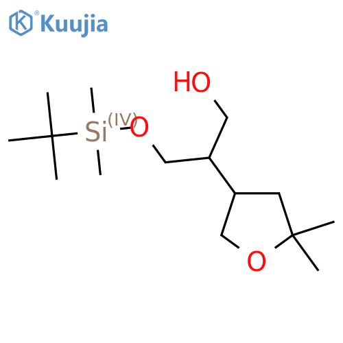 3-(tert-butyldimethylsilyl)oxy-2-(5,5-dimethyloxolan-3-yl)propan-1-ol structure