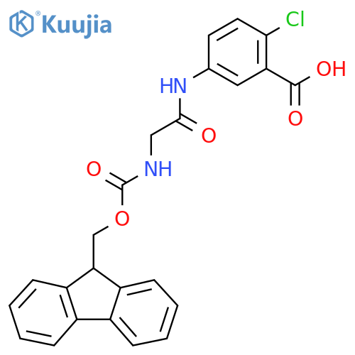 2-chloro-5-2-({(9H-fluoren-9-yl)methoxycarbonyl}amino)acetamidobenzoic acid structure