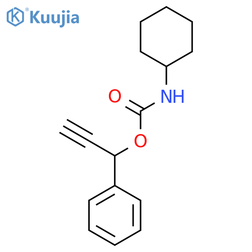 1-phenylprop-2-yn-1-yl N-cyclohexylcarbamate structure
