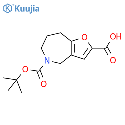 5-(tert-butoxy)carbonyl-4H,5H,6H,7H,8H-furo3,2-cazepine-2-carboxylic acid structure