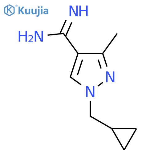1-(cyclopropylmethyl)-3-methyl-1H-pyrazole-4-carboximidamide structure