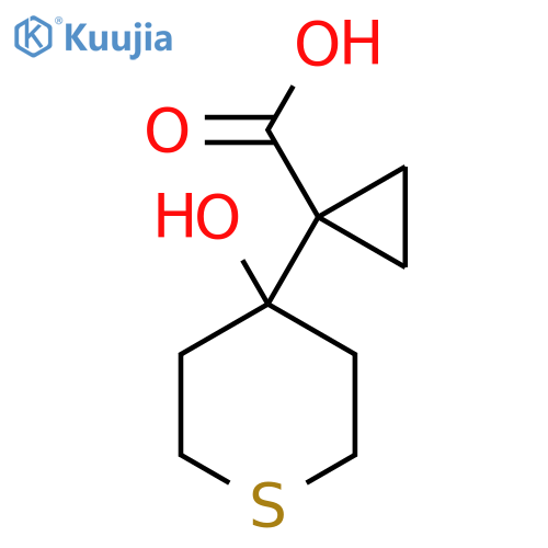 1-(4-hydroxythian-4-yl)cyclopropane-1-carboxylic acid structure