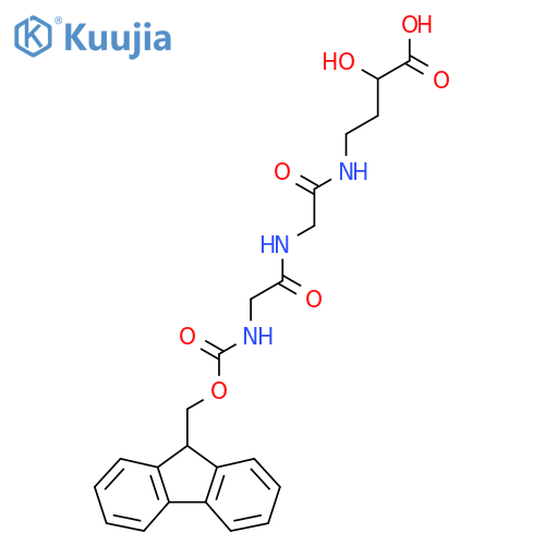 4-{2-2-({(9H-fluoren-9-yl)methoxycarbonyl}amino)acetamidoacetamido}-2-hydroxybutanoic acid structure