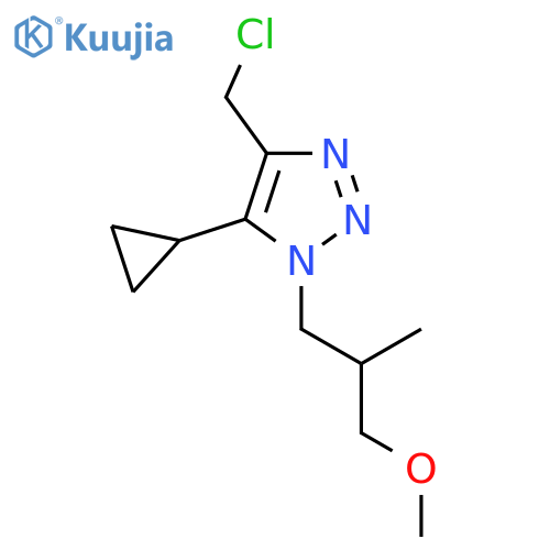 4-(chloromethyl)-5-cyclopropyl-1-(3-methoxy-2-methylpropyl)-1H-1,2,3-triazole structure