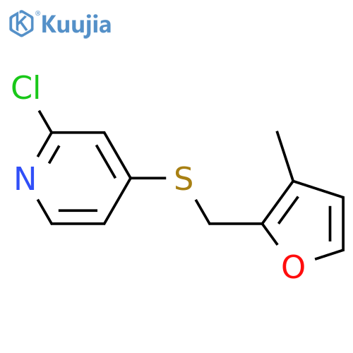 2-chloro-4-{(3-methylfuran-2-yl)methylsulfanyl}pyridine structure