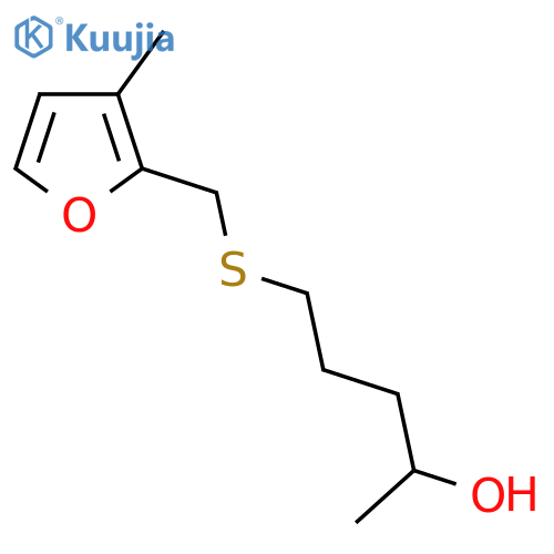 5-{(3-methylfuran-2-yl)methylsulfanyl}pentan-2-ol structure