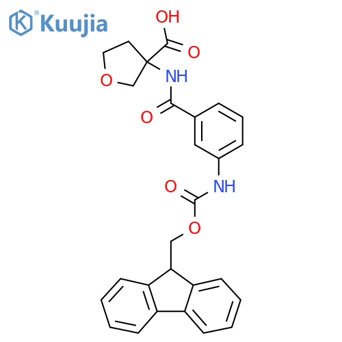 3-3-({(9H-fluoren-9-yl)methoxycarbonyl}amino)benzamidooxolane-3-carboxylic acid structure
