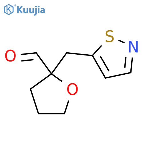 2-(1,2-thiazol-5-yl)methyloxolane-2-carbaldehyde structure