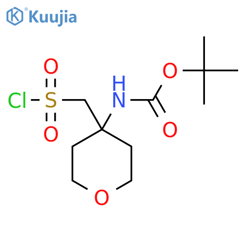 tert-butyl N-{4-(chlorosulfonyl)methyloxan-4-yl}carbamate structure