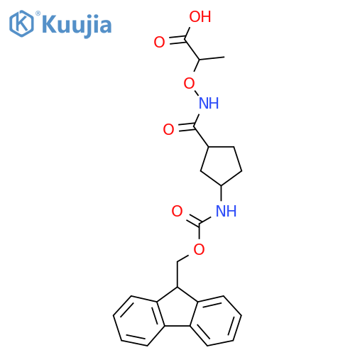 2-({3-({(9H-fluoren-9-yl)methoxycarbonyl}amino)cyclopentylformamido}oxy)propanoic acid structure