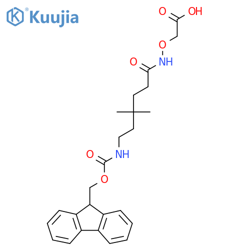 2-{6-({(9H-fluoren-9-yl)methoxycarbonyl}amino)-4,4-dimethylhexanamidooxy}acetic acid structure