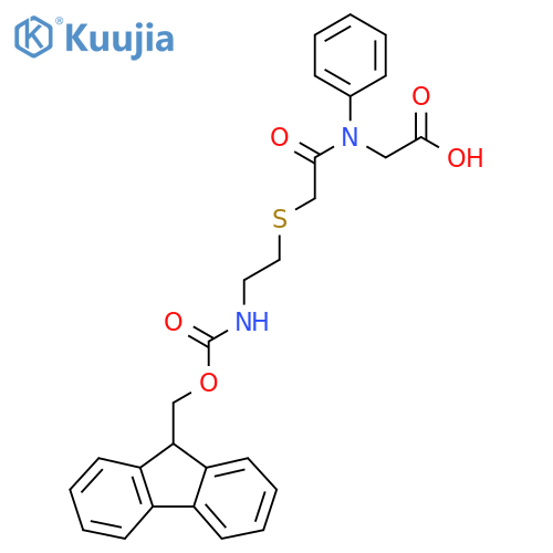 2-(2-{[2-({[(9H-fluoren-9-yl)methoxy]carbonyl}amino)ethyl]sulfanyl}-N-phenylacetamido)acetic acid structure