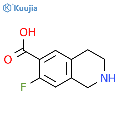 7-fluoro-1,2,3,4-tetrahydroisoquinoline-6-carboxylic acid structure