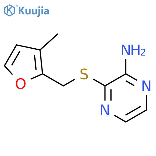 3-{(3-methylfuran-2-yl)methylsulfanyl}pyrazin-2-amine structure