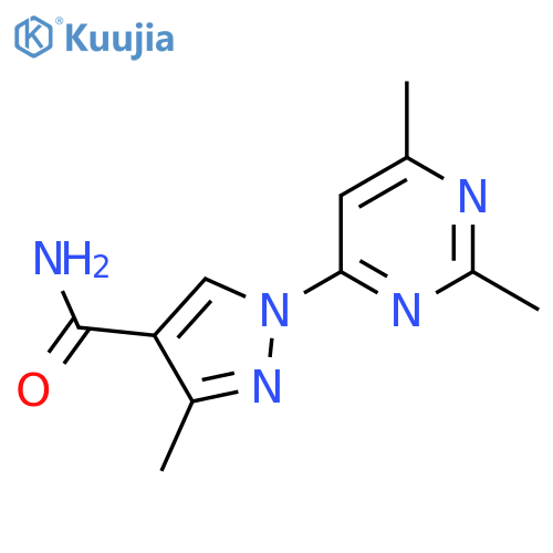 1-(2,6-dimethylpyrimidin-4-yl)-3-methyl-1H-pyrazole-4-carboxamide structure