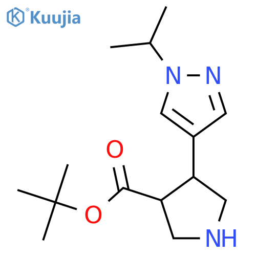 tert-butyl 4-1-(propan-2-yl)-1H-pyrazol-4-ylpyrrolidine-3-carboxylate structure