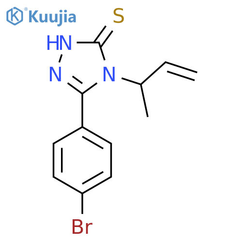 5-(4-bromophenyl)-4-(but-3-en-2-yl)-4H-1,2,4-triazole-3-thiol structure