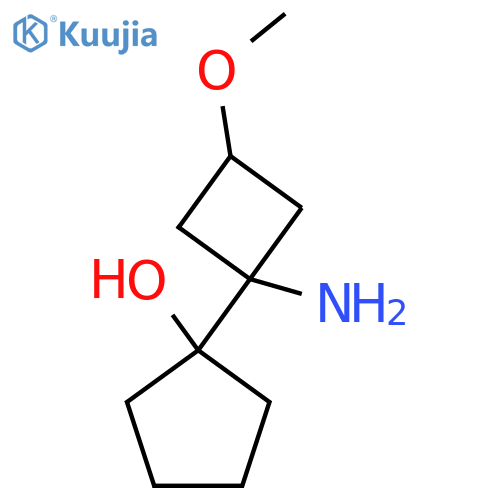 1-(1-amino-3-methoxycyclobutyl)cyclopentan-1-ol structure