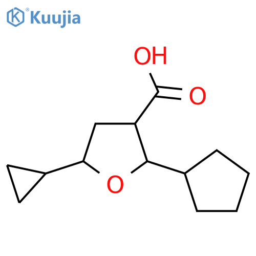 2-cyclopentyl-5-cyclopropyloxolane-3-carboxylic acid structure