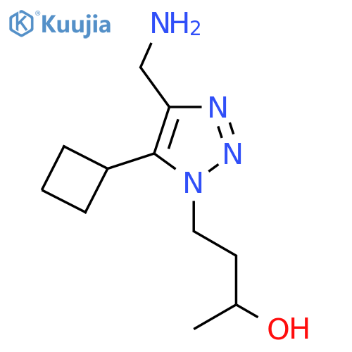 4-4-(aminomethyl)-5-cyclobutyl-1H-1,2,3-triazol-1-ylbutan-2-ol structure