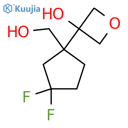 3-3,3-difluoro-1-(hydroxymethyl)cyclopentyloxetan-3-ol structure