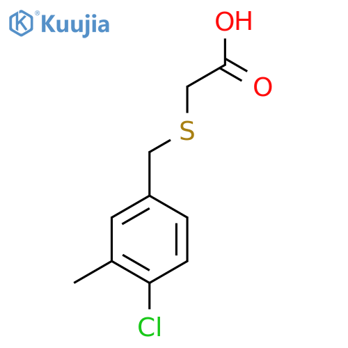 2-{(4-chloro-3-methylphenyl)methylsulfanyl}acetic acid structure