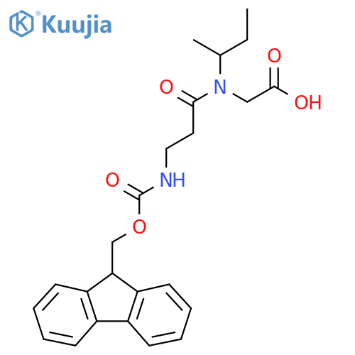 2-N-(butan-2-yl)-3-({(9H-fluoren-9-yl)methoxycarbonyl}amino)propanamidoacetic acid structure