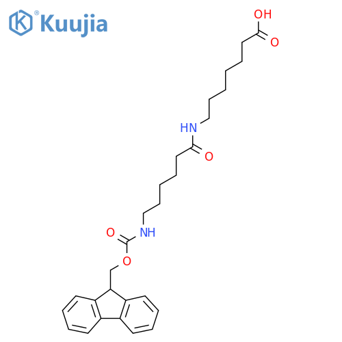 7-6-({(9H-fluoren-9-yl)methoxycarbonyl}amino)hexanamidoheptanoic acid structure