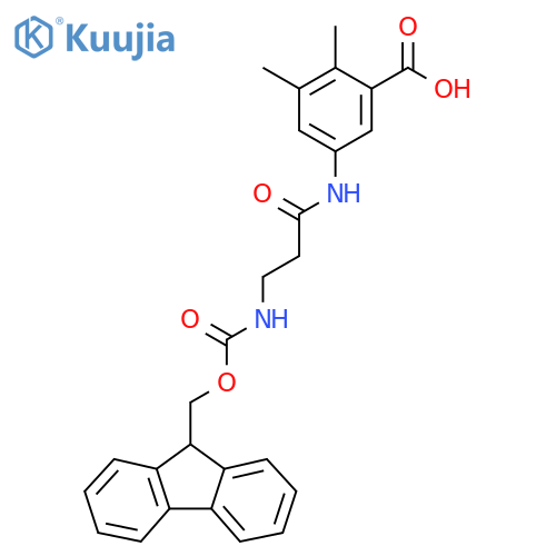 5-3-({(9H-fluoren-9-yl)methoxycarbonyl}amino)propanamido-2,3-dimethylbenzoic acid structure