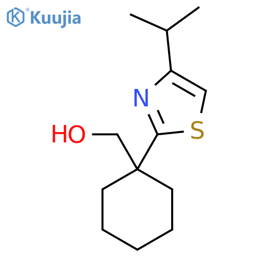 {1-4-(propan-2-yl)-1,3-thiazol-2-ylcyclohexyl}methanol structure