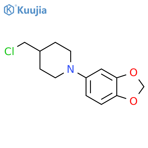 1-(1,3-dioxaindan-5-yl)-4-(chloromethyl)piperidine structure