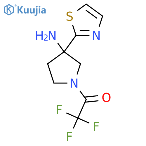 1-3-amino-3-(1,3-thiazol-2-yl)pyrrolidin-1-yl-2,2,2-trifluoroethan-1-one structure