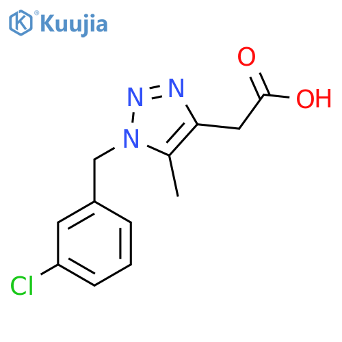 2-{1-(3-chlorophenyl)methyl-5-methyl-1H-1,2,3-triazol-4-yl}acetic acid structure