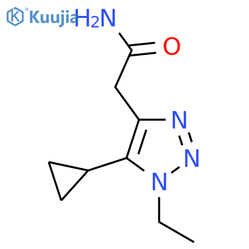 2-(5-cyclopropyl-1-ethyl-1H-1,2,3-triazol-4-yl)acetamide structure