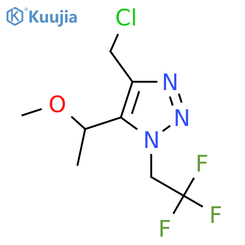 4-(chloromethyl)-5-(1-methoxyethyl)-1-(2,2,2-trifluoroethyl)-1H-1,2,3-triazole structure
