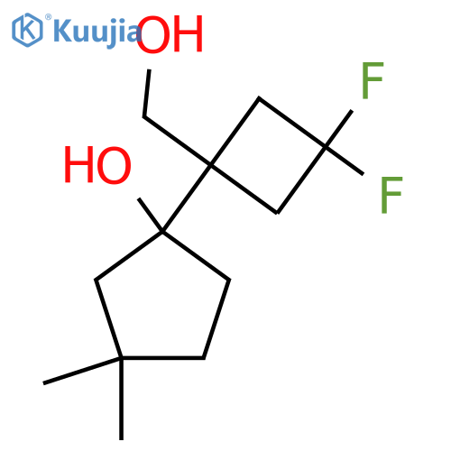 1-3,3-difluoro-1-(hydroxymethyl)cyclobutyl-3,3-dimethylcyclopentan-1-ol structure