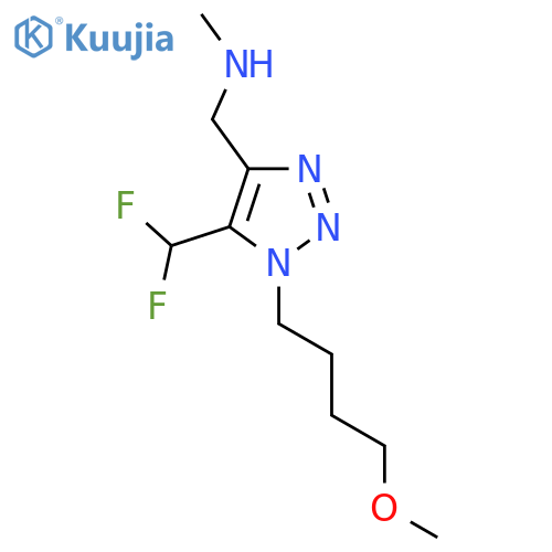 {5-(difluoromethyl)-1-(4-methoxybutyl)-1H-1,2,3-triazol-4-ylmethyl}(methyl)amine structure