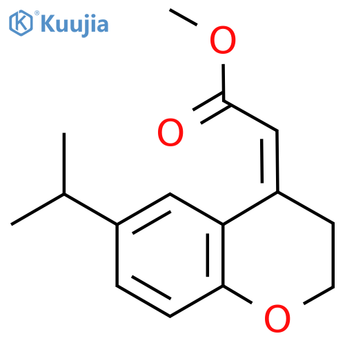 methyl 2-(4Z)-6-(propan-2-yl)-3,4-dihydro-2H-1-benzopyran-4-ylideneacetate structure