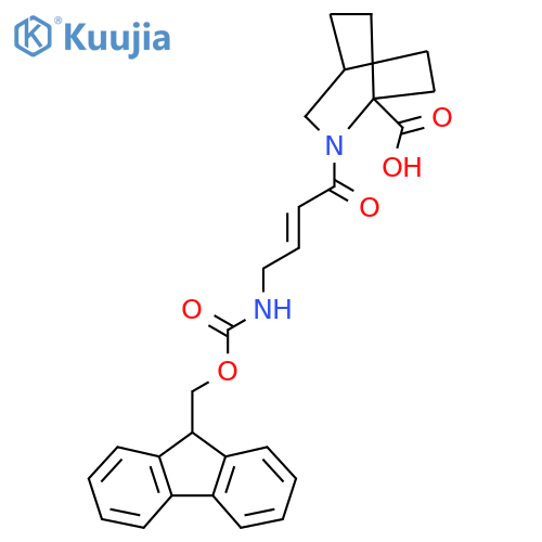 2-4-({(9H-fluoren-9-yl)methoxycarbonyl}amino)but-2-enoyl-2-azabicyclo2.2.2octane-1-carboxylic acid structure
