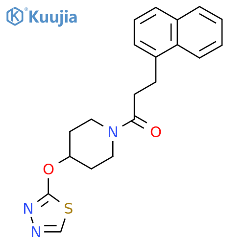 3-(naphthalen-1-yl)-1-4-(1,3,4-thiadiazol-2-yloxy)piperidin-1-ylpropan-1-one structure