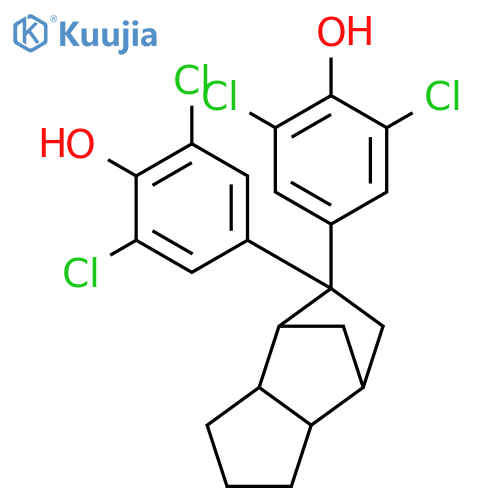 PHENOL, 4,4'-(OCTAHYDRO-4,7-METHANO-5H-INDEN-5-YLIDENE)BIS[2,6-DICHLORO- structure