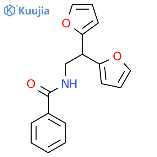 N-[2,2-bis(furan-2-yl)ethyl]benzamide structure